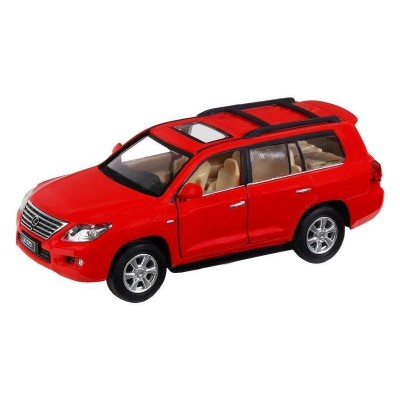 Машина "АВТОПАНОРАМА" Lexus LX570, красный, 1/32, свет, звук, инерция, в/к 17,5*13,5*9 см