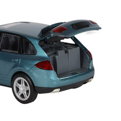 Машина "АВТОПАНОРАМА" Porsche Cayenne S, голубой, 1/32, свет, звук, инерция, в/к 17,5*13,5*9 см