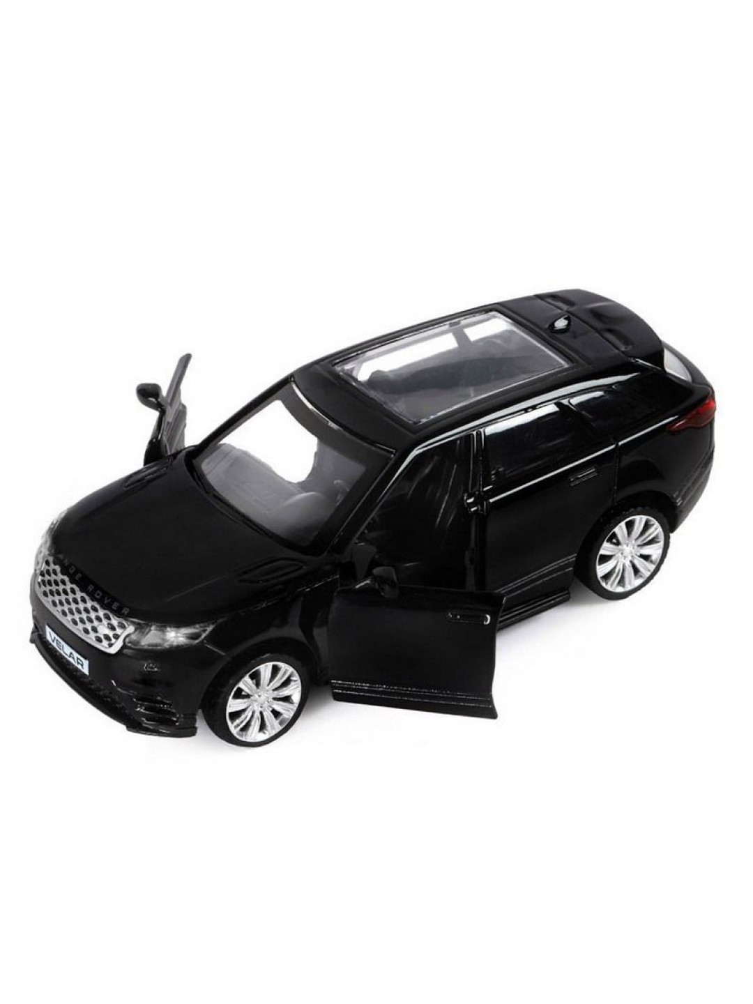 Машина "АВТОПАНОРАМА" Land Rover Range Rover Velar, черный, 1/42, инерция, в/к 17,5*12,5*6,5 см