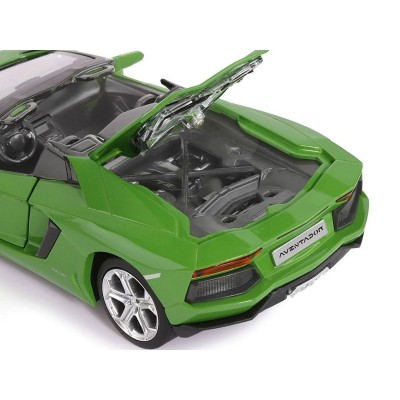 Машина "АВТОПАНОРАМА" Lamborghini Aventador Roadster-OPEN, зеленый, 1/24, в/к 24,5*12,5*10,5 см