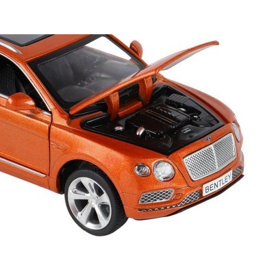 Машина "АВТОПАНОРАМА" Bentley Bentayga, оранжевый, 1/34, свет, звук, инерция, в/к 17,5*13,5*9 см