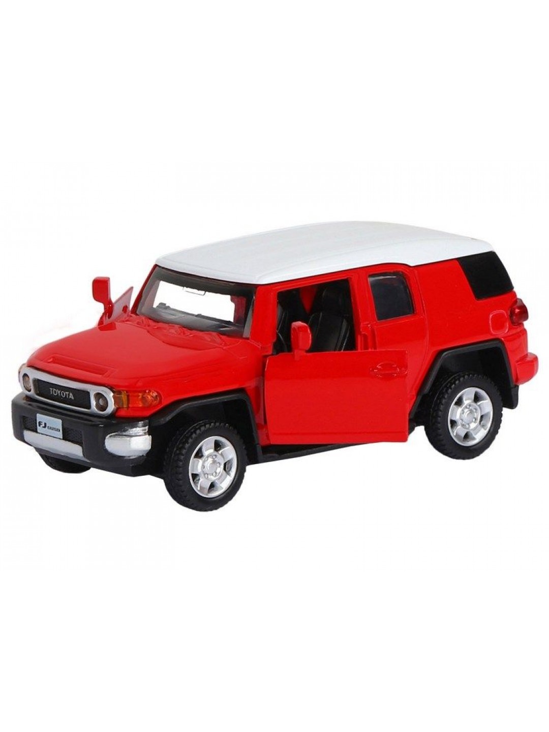 Машина "АВТОПАНОРАМА" Toyota FJ Cruiser, красный, 1/43, инерция, в/к 17,5*12,5*6,5 см
