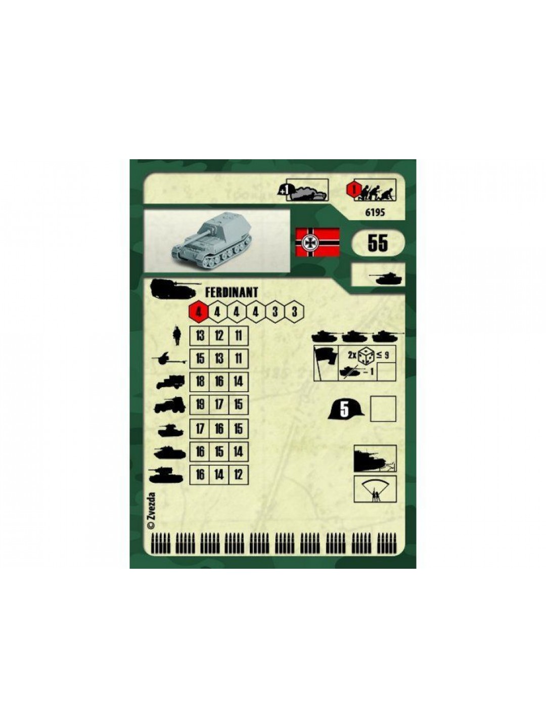 Сборная модель ZVEZDA Немецкая САУ "Фердининд", 1/100