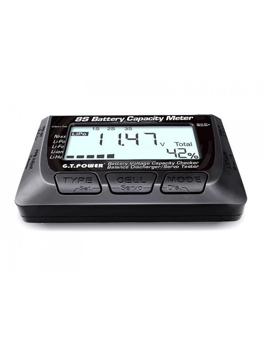 Измеритель емкости Li-Po аккумуляторов 8S G.T.Power