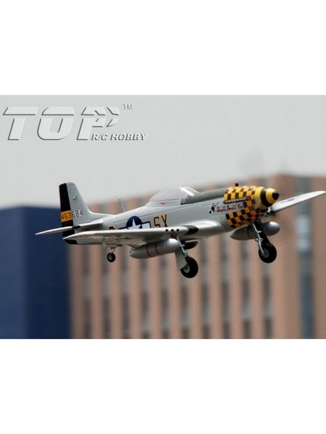 Радиоуправляемый самолет Top RC P-51D Pro желтый 750мм flight controller PNP