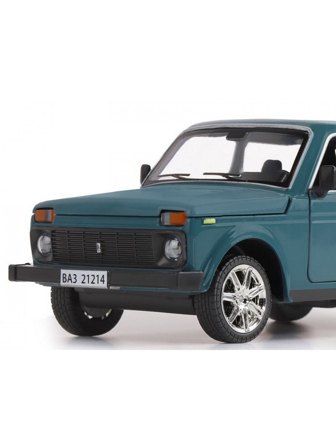 Машина "АВТОПАНОРАМА" ВАЗ 21214, 1/22, синий, инерция, в/к 24,5*12,5*10,5 см
