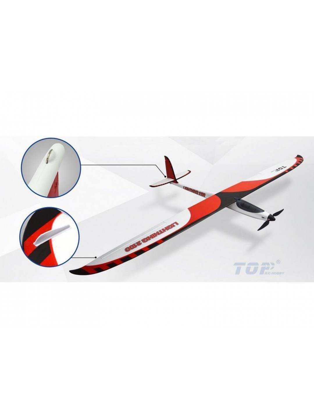Радиоуправляемый планер Top RC Lightning 2100 (Propeller Power System) 2100мм 2.4G 4-ch LiPo RTF