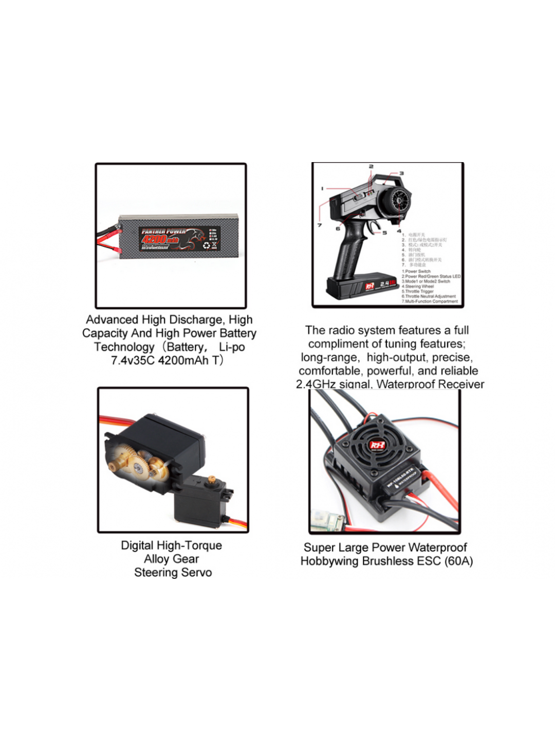 Радиоуправляемый монстр Remo Hobby Dinosaurs Master Brushless UPGRADE (синий) 4WD 2.4G 1/8 RTR