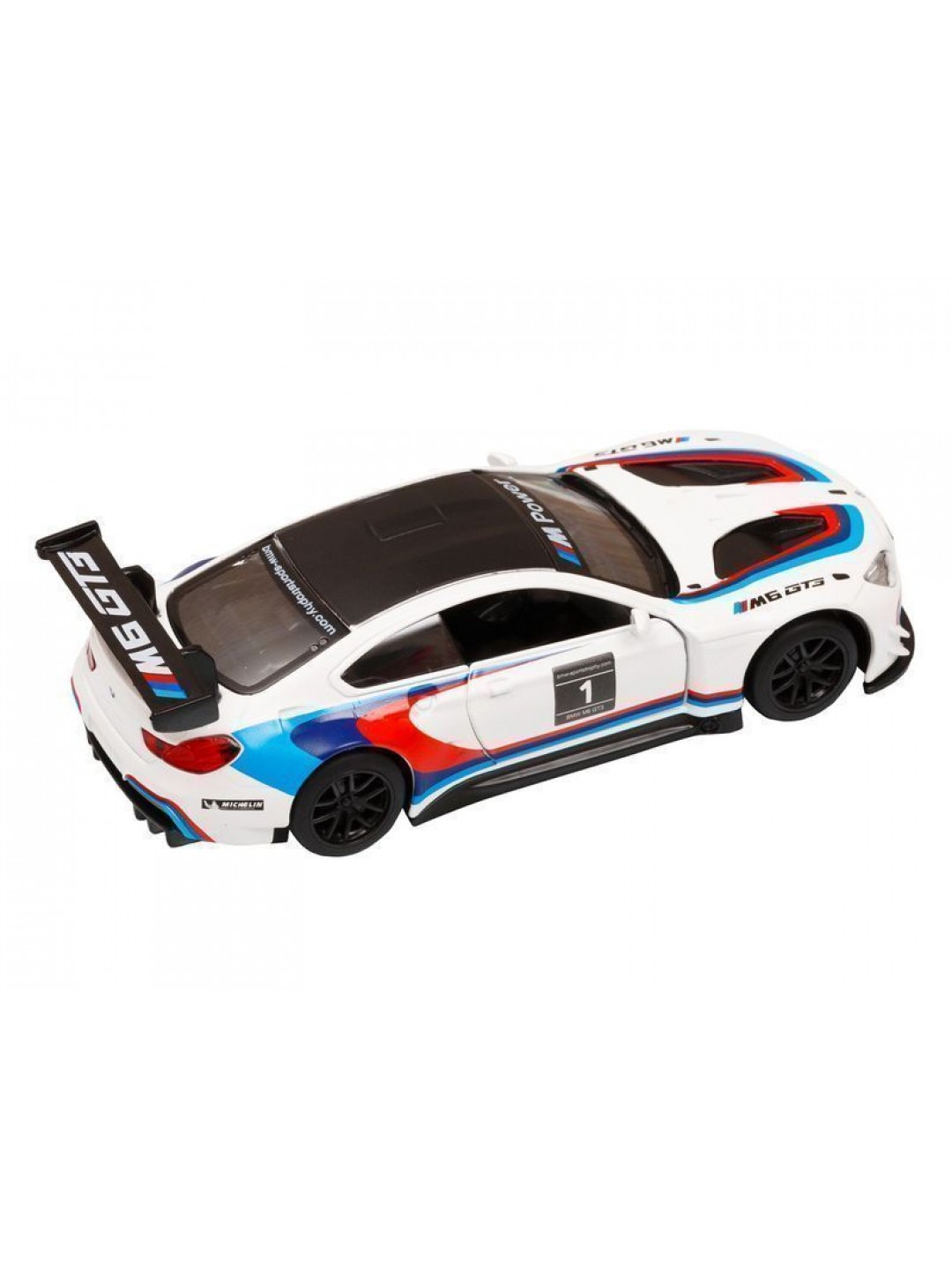 Машина "АВТОПАНОРАМА" BMW M6, 1/44, белый, инерция, откр. двери, в/к 17,5*12,5*6,5 см