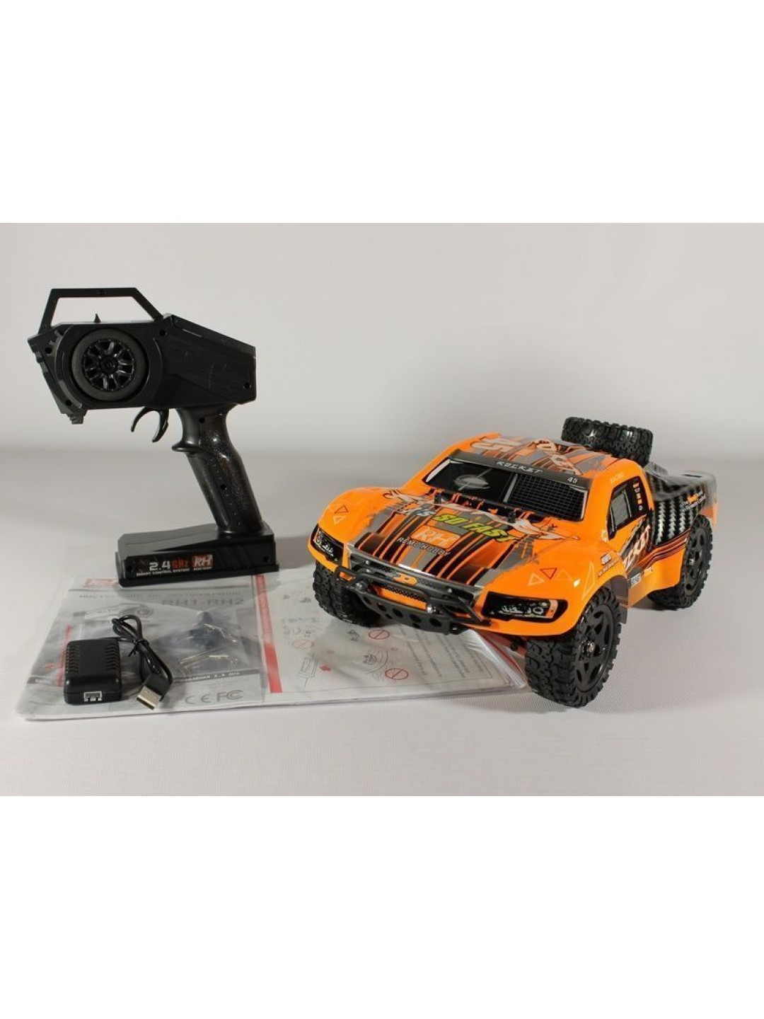 Радиоуправляемый шорт-корс Remo Hobby Rocket Brushless UPGRADE V2.0 (оранжевый) 4WD 2.4G 1/16 RTR