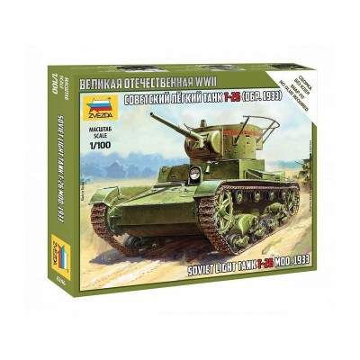 Сборная модель ZVEZDA Советский легкий танк Т-26 (обр. 1933г), 1/100