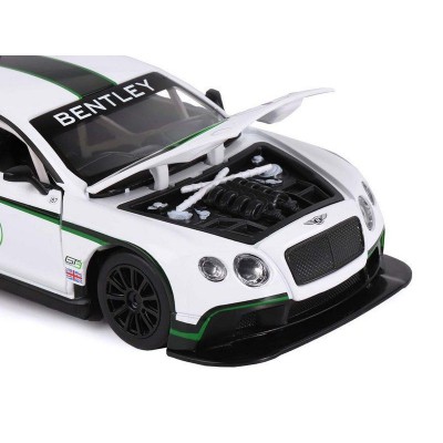 Машина "АВТОПАНОРАМА" Bentley Continental GT3 Concept, белый, 1/24, в/к 24,5*12,5*10,5 см