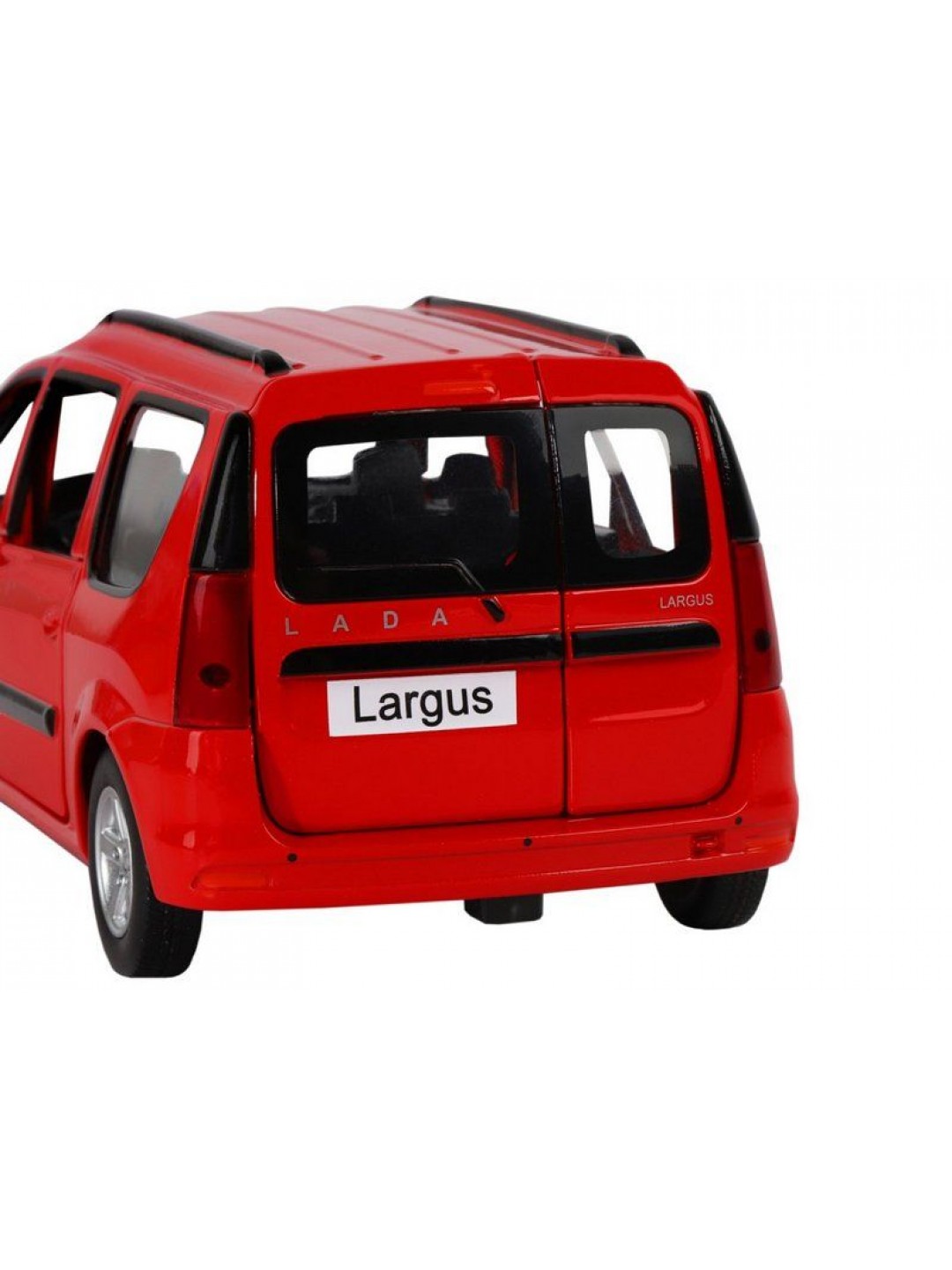 Машина "АВТОПАНОРАМА" LADA LARGUS, красный, 1/24, свет, звук, инерция, в/к 24,5*12,5*10,5 см