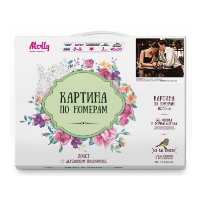 Картина по номерам 40х50 Романтическое свидание (25 цветов)