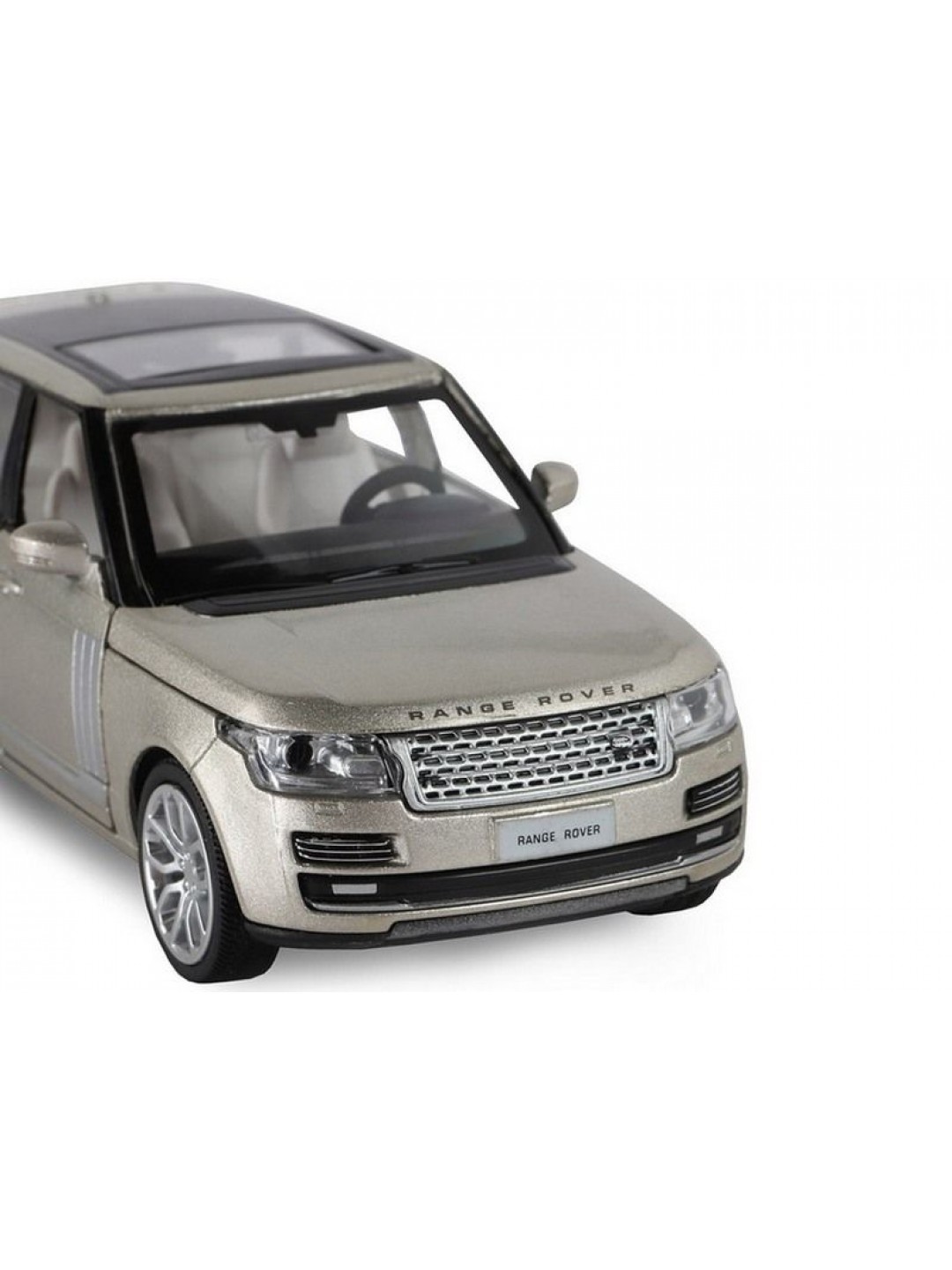 Машина "АВТОПАНОРАМА" 2013 Range Rover, золотой, 1/34, свет, звук, инерция, в/к 17,5*13,5*9 см