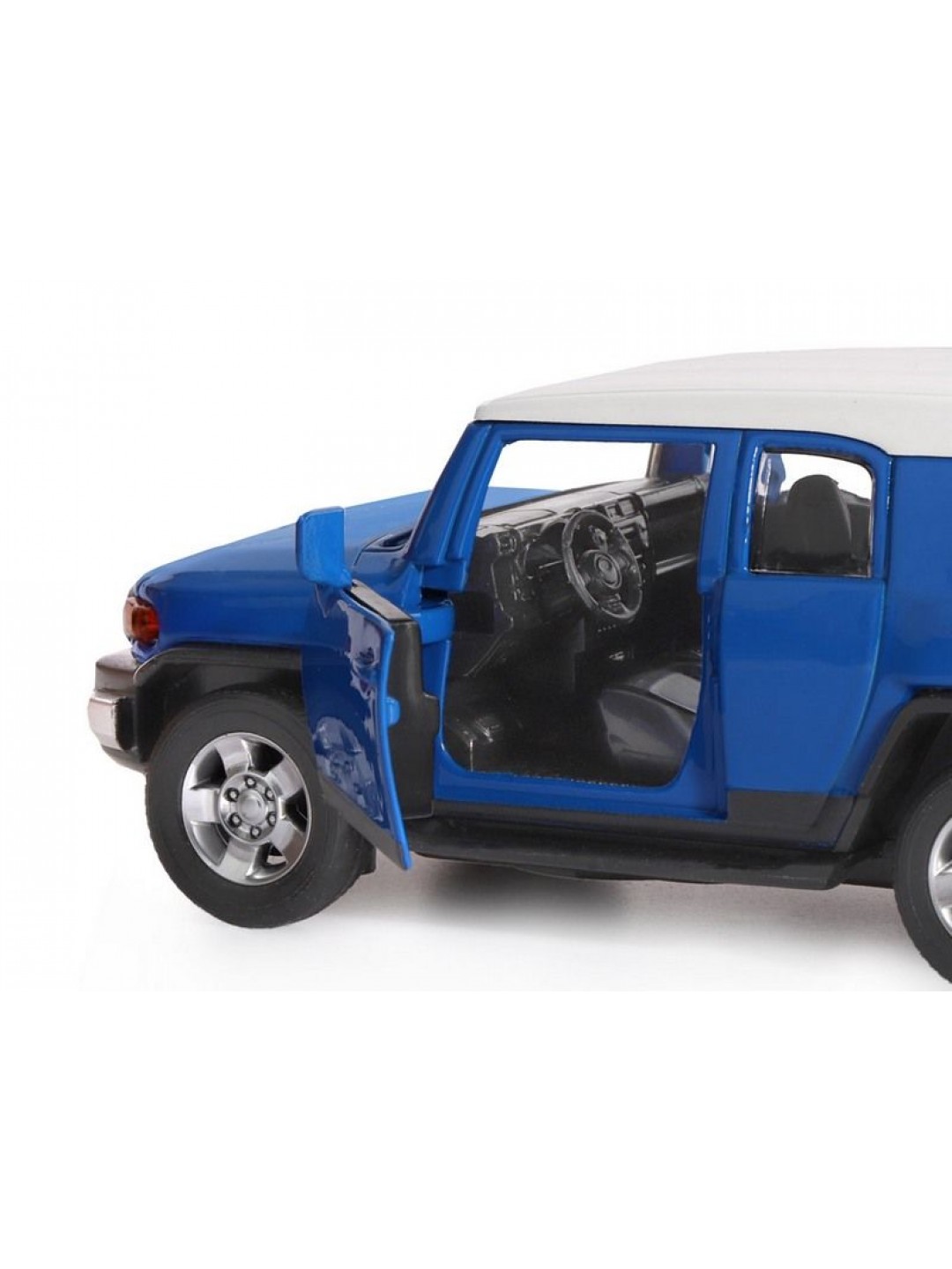 Машина "АВТОПАНОРАМА" Toyota FJ Cruiser, синий, 1/32, свет, звук, инерция, в/к 17,5*13,5*9 см