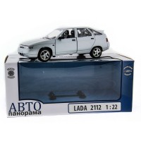 Машина "АВТОПАНОРАМА" ВАЗ 2112 серебристый,1/22, инерция, Pull Bаck механизм, в/к 10*12*22 cм Машина "АВТОПАНОРАМА" ВАЗ 2112 серебристый,1/22, инерция, Pull Bаck механизм, в/к 10*12*22 cм