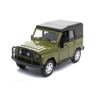 Машина "АВТОПАНОРАМА" УАЗ-469 1/24 в/к 22*12*11 см, защитный-зеленый