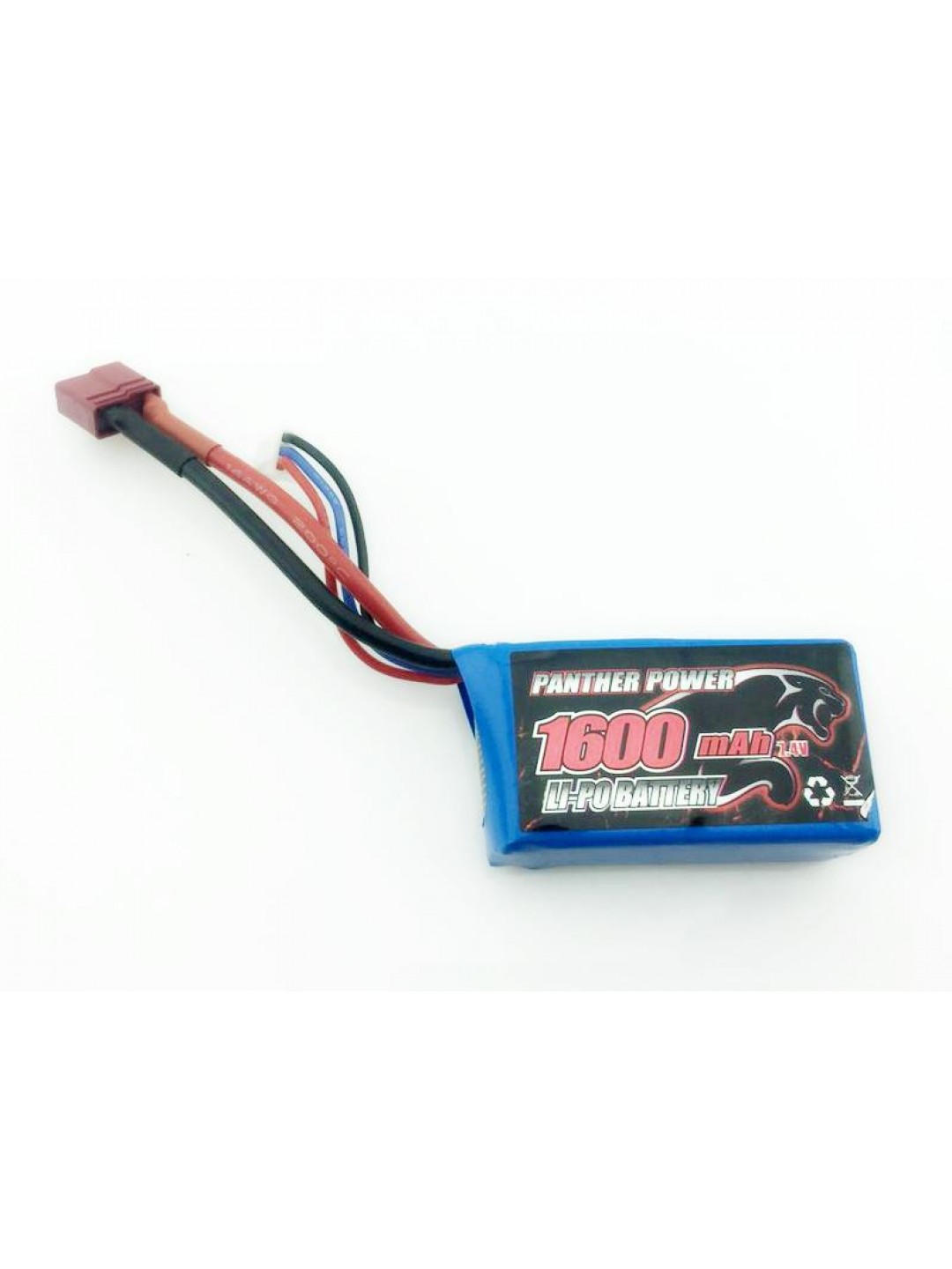 Аккумулятор Li-Po 1600mAh, 7,4V, T-plug для Remo Hobby 1/16