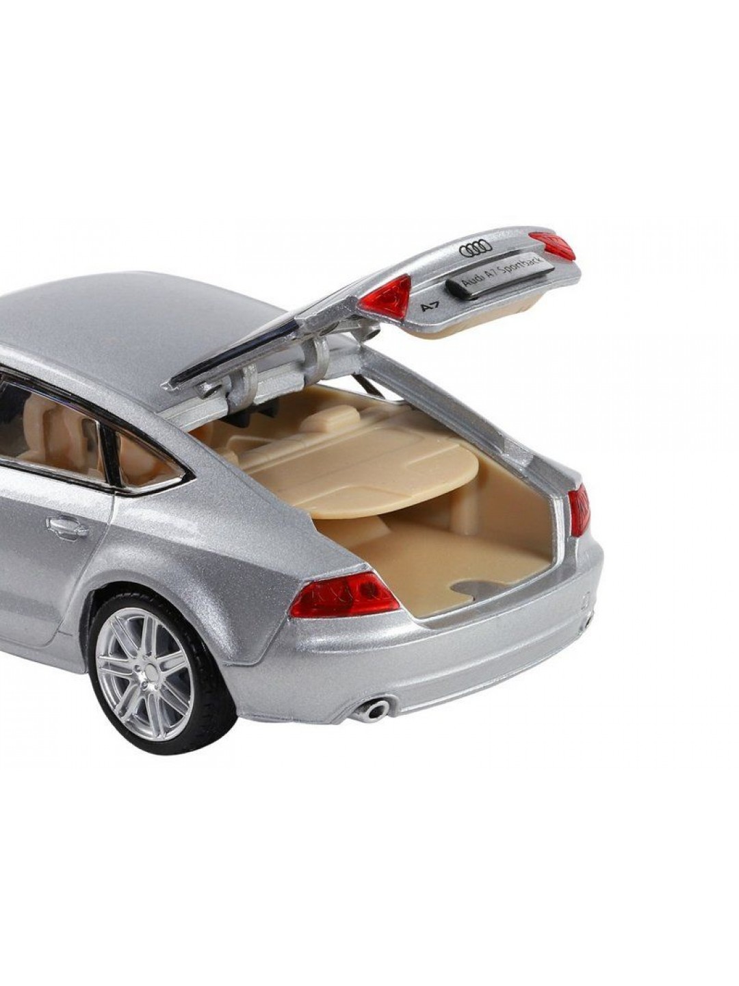 Машина "АВТОПАНОРАМА" Audi A7, серебряный, 1/32, свет, звук, инерция, в/к 17,5*13,5*9 см