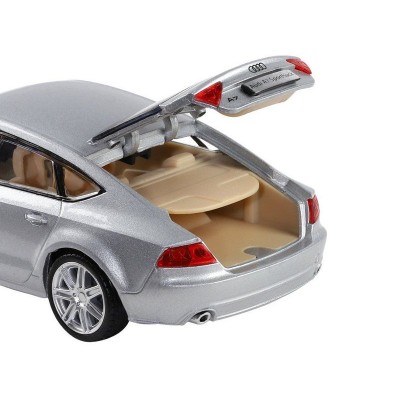 Машина "АВТОПАНОРАМА" Audi A7, серебряный, 1/32, свет, звук, инерция, в/к 17,5*13,5*9 см