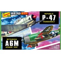 Склеиваемая модель Hawk Lindberg 1/48 2 pack WWII Adversaries (P-47 Thunderbolt & Склеиваемая модель Hawk Lindberg 1/48 2 pack WWII Adversaries (P-47 Thunderbolt &