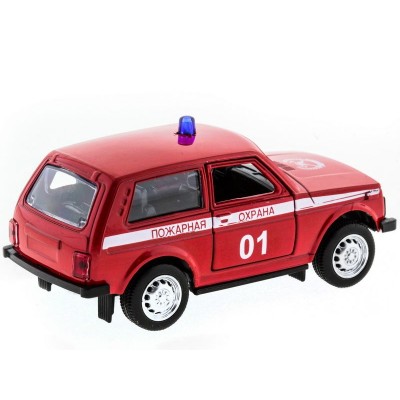 Машина "АВТОПАНОРАМА" инерц. ВАЗ 2121 1/50, в/к 12*7*5,5 см, красная