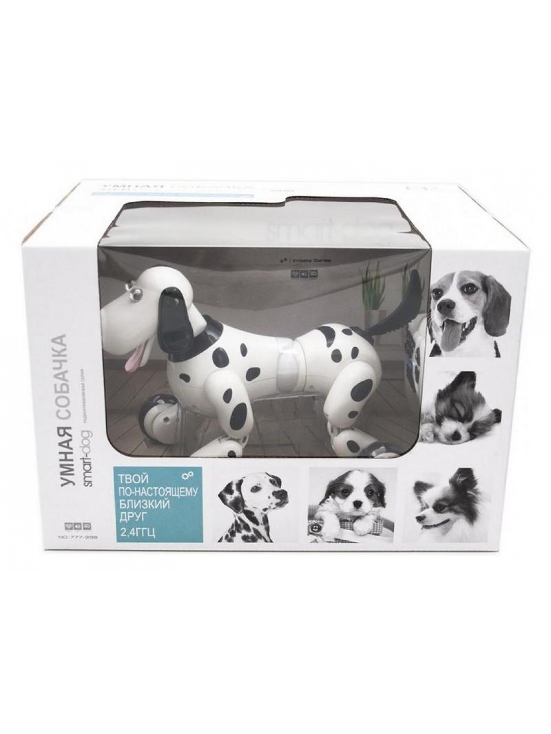 Радиоуправляемая робот-собака HappyCow Smart Dog 2.4G (черная)