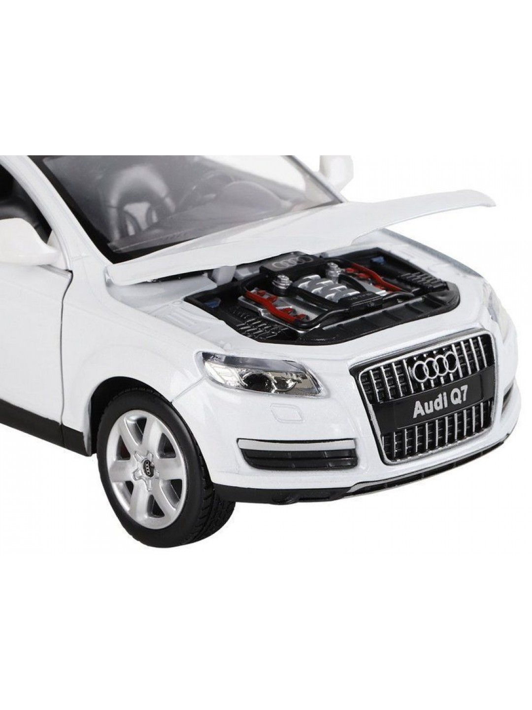 Машина "АВТОПАНОРАМА" Audi Q7, белый, 1/24, свет, звук, в/к 24,5*12,5*10,5 см