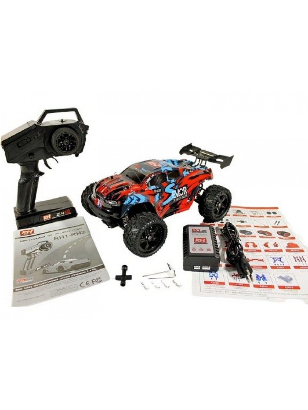 Радиоуправляемая трагги Remo Hobby S EVO-R Brushless (красная) 4WD 2.4G 1/16 RTR