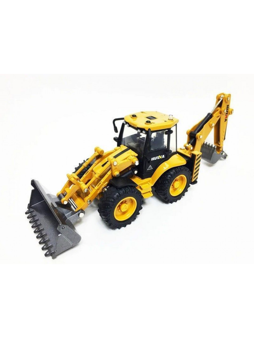 Металлический колесный экскаватор HUI NA TOYS 1/50