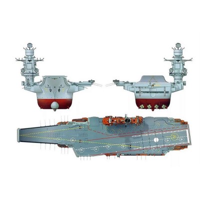 Сборная модель ZVEZDA Российский крейсер "Адмирал флота Сов. Союза Кузнецов», под. набор, 1/720