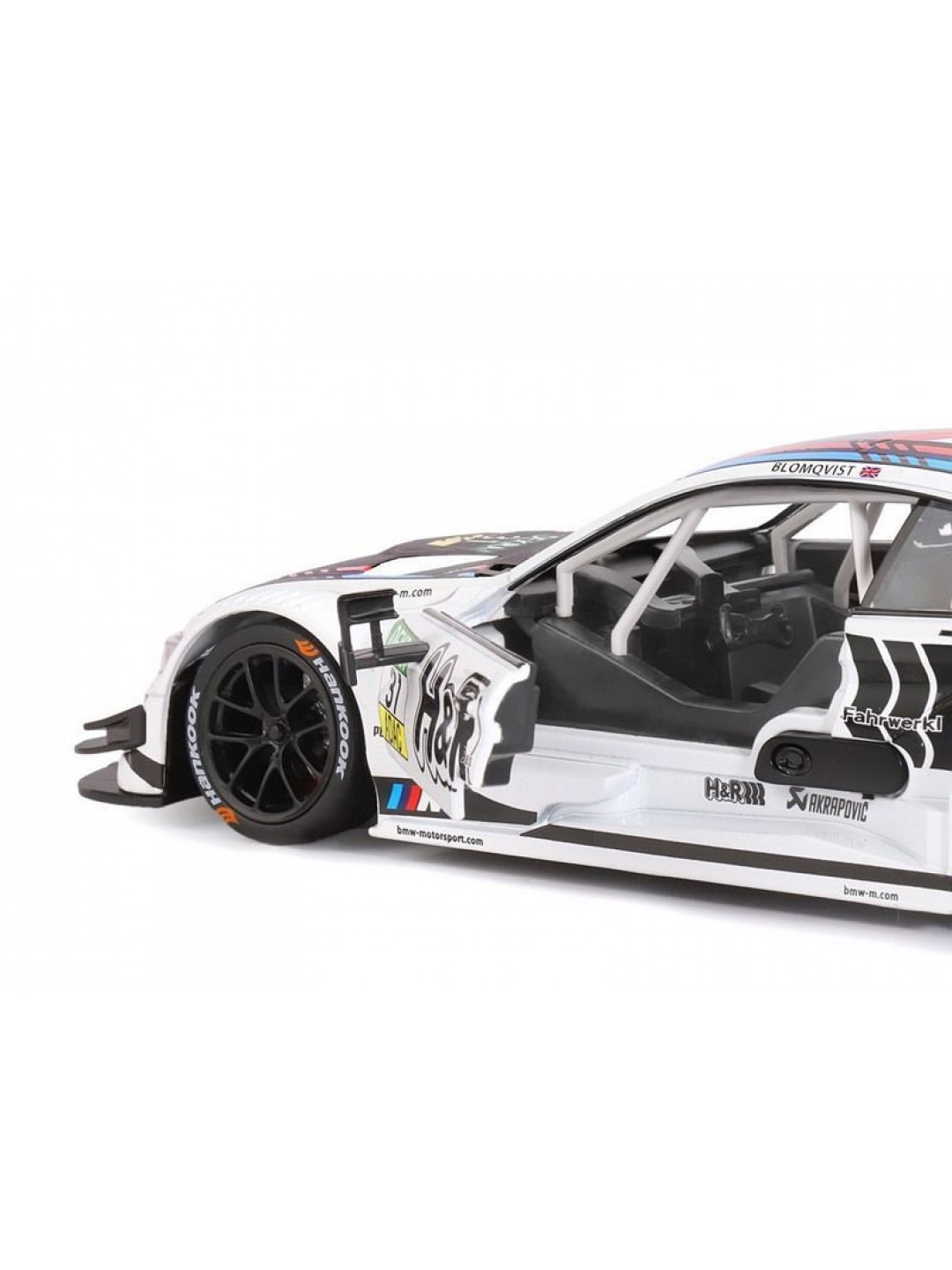 Машина "АВТОПАНОРАМА" BMW M4, белый, 1/24, свет, звук, в/к 24,5*12,5*10,5 см
