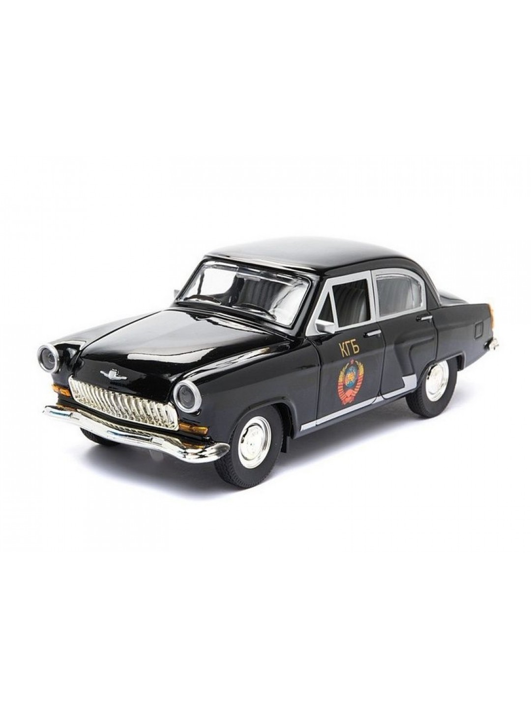 Машина "АВТОПАНОРАМА" ГАЗ-21 "Волга" 1/24 в/к  26*12*11см, черная