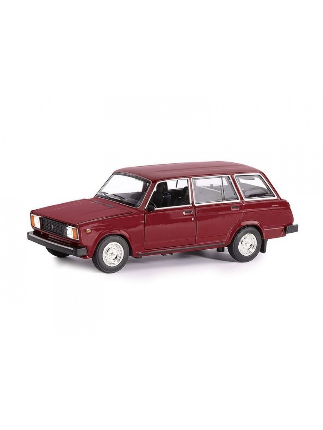 Машина "АВТОПАНОРАМА" ВАЗ 2104, 1/24, бордовый, инерция, в/к  24,5*12,5*10,5 см