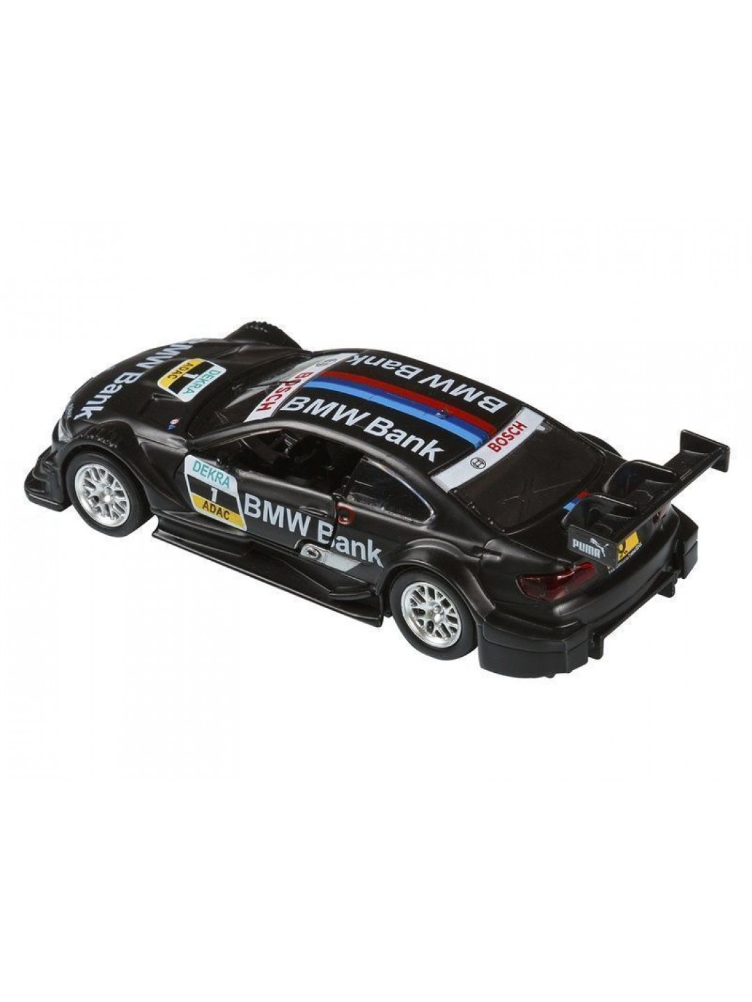 Машина "АВТОПАНОРАМА" BMW M3, DTM, 1/42, черный, инерция, откр. двери, в/к 17,5*12,5*6,5 см