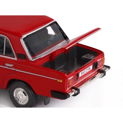 Машина "АВТОПАНОРАМА" ВАЗ 2106, 1/22, красный, инерция, в/к 24,5*12,5*10,5 см