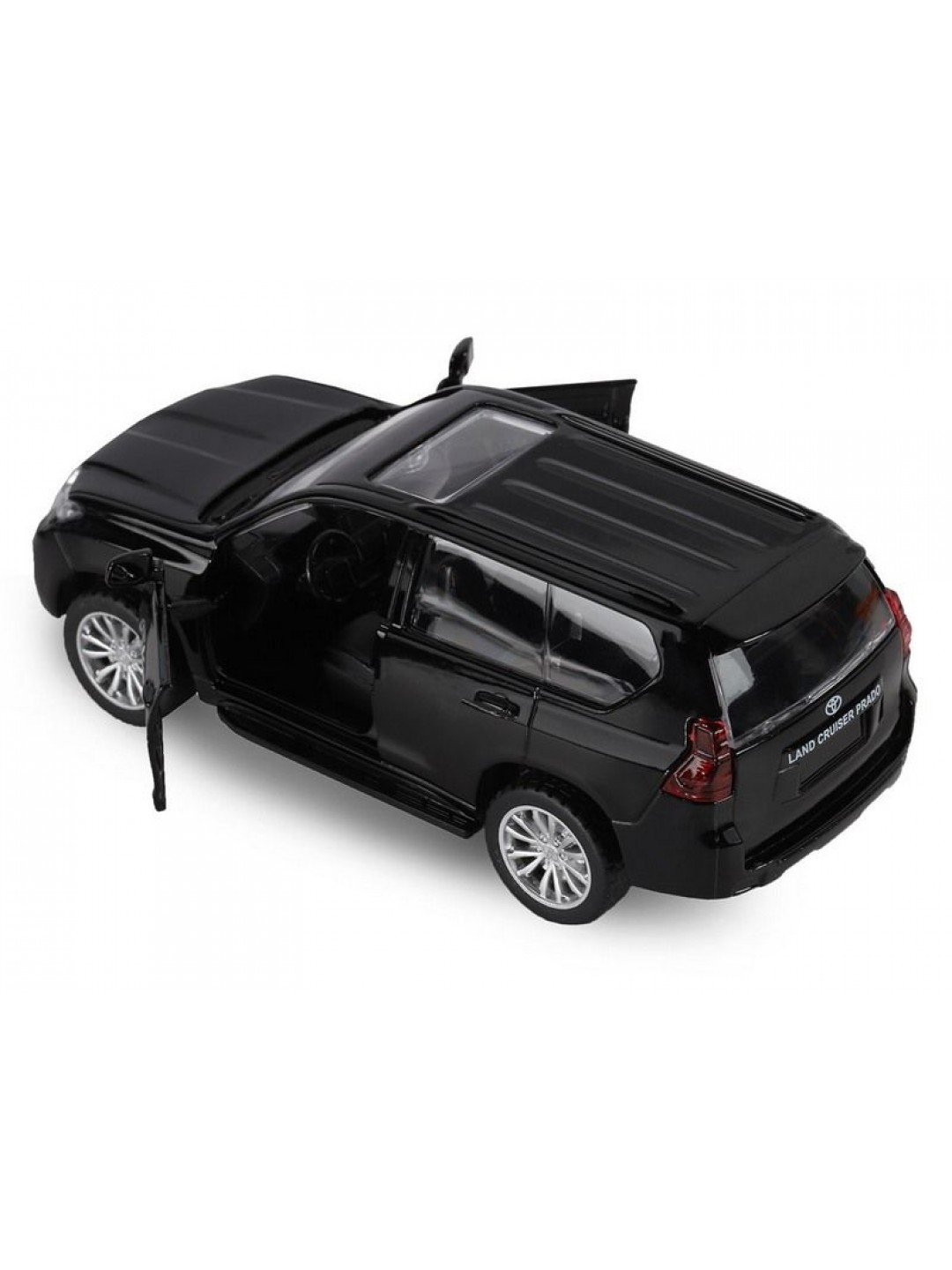 Машина "АВТОПАНОРАМА" Land Cruiser Prado, черный, 1/42, инерция, в/к 17,5*12,5*6,5 см