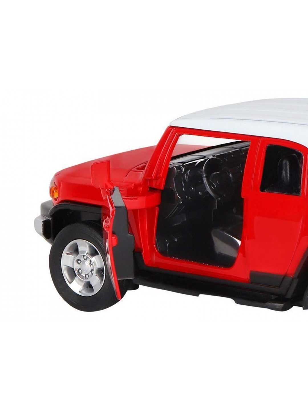Машина "АВТОПАНОРАМА" Toyota FJ Cruiser, красный, 1/32, свет, звук, инерция, в/к 17,5*13,5*9 см