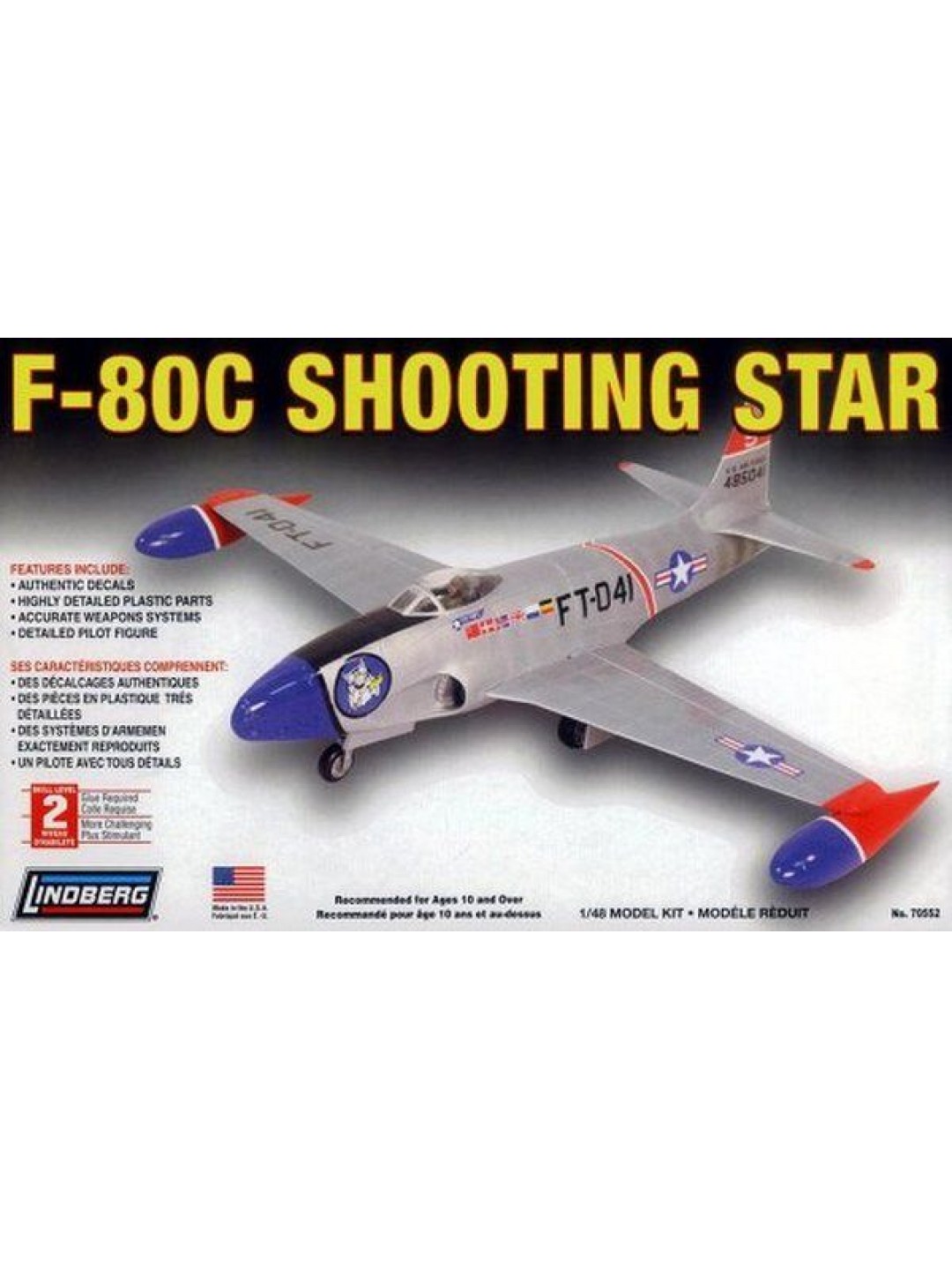 Склеиваемая модель Hawk Lindberg 1/48 F-80 C Shooting Star