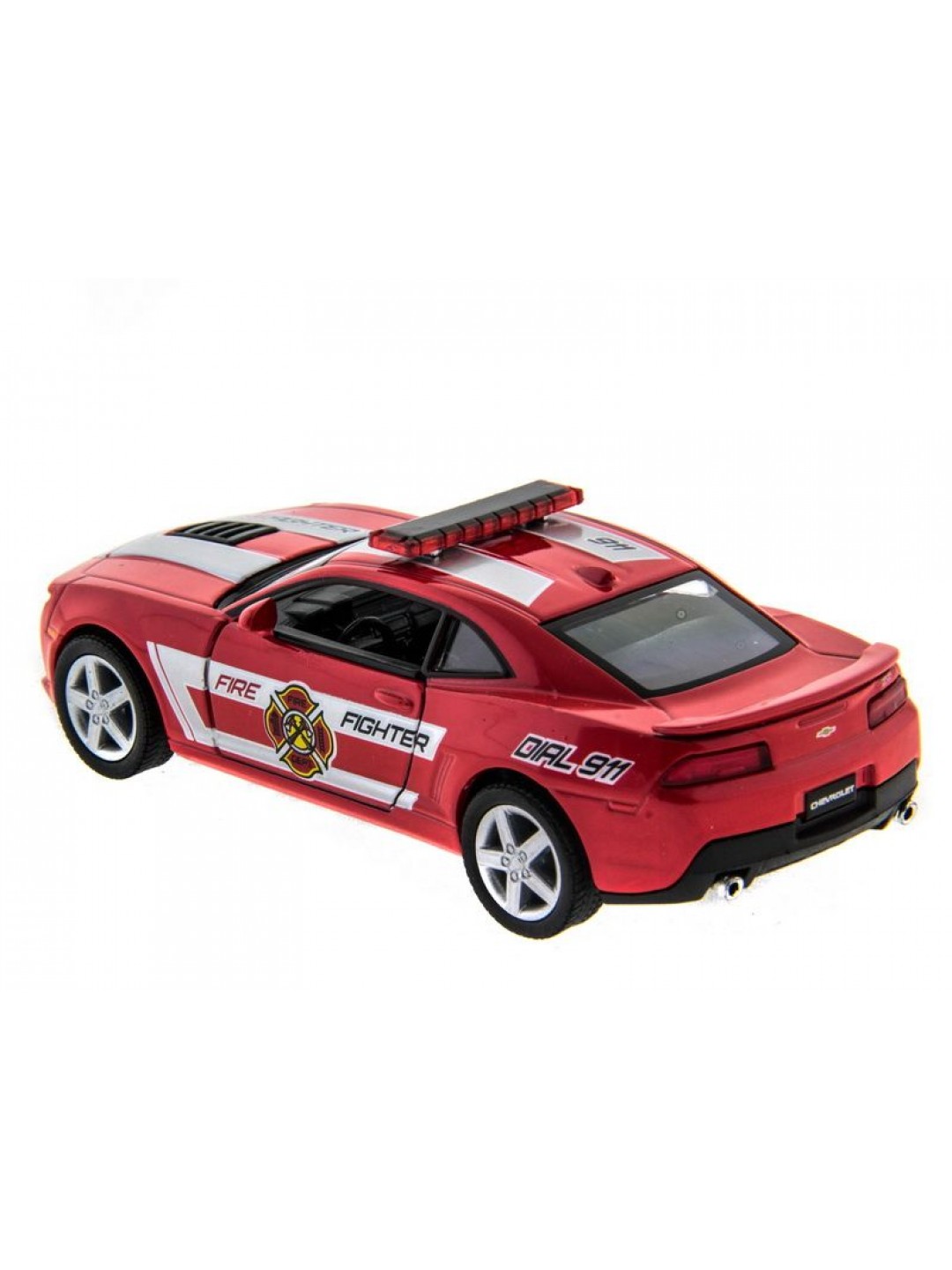 Машина Kinsmart 1:38 Chevrolet Camaro 2014 (Police/Fire) инерция (1/12шт.) б/к
