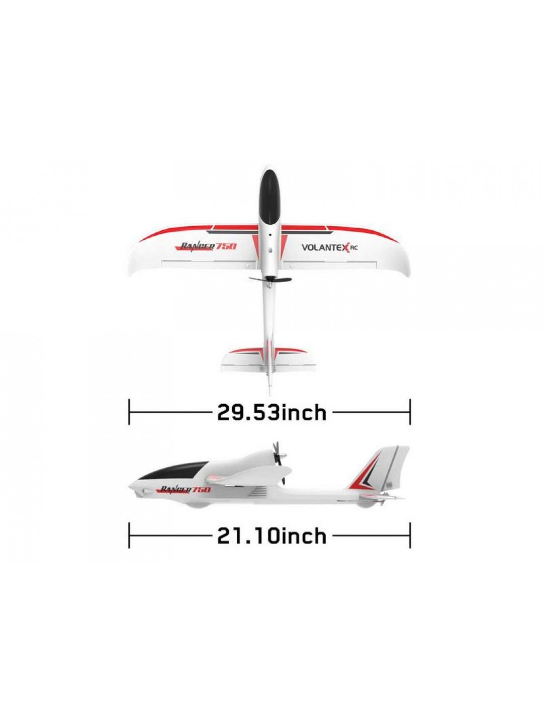 Радиоуправляемый планер Volantex RC Ranger 750мм Brushless 2.4G 4ch LiPo RTF with Gyro