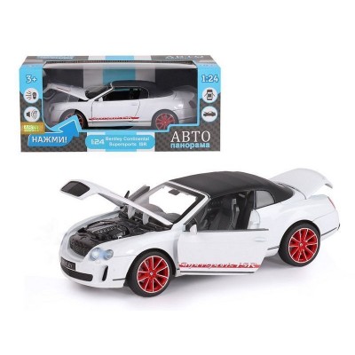 Машина "АВТОПАНОРАМА" Bentley Continental Supersports ISR, белый, 1/24, в/к 24,5*12,5*10,5 см