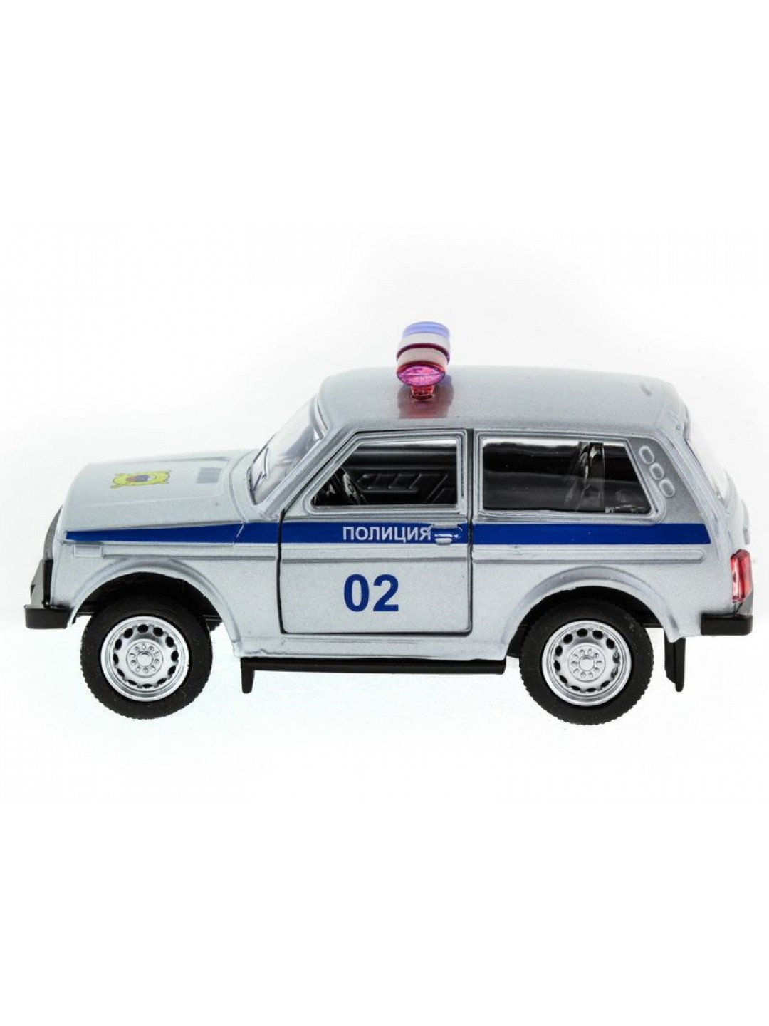 Машина "АВТОПАНОРАМА" инерц. ВАЗ 2121 1/50, в/к 12*7*5,5 см, серебристая
