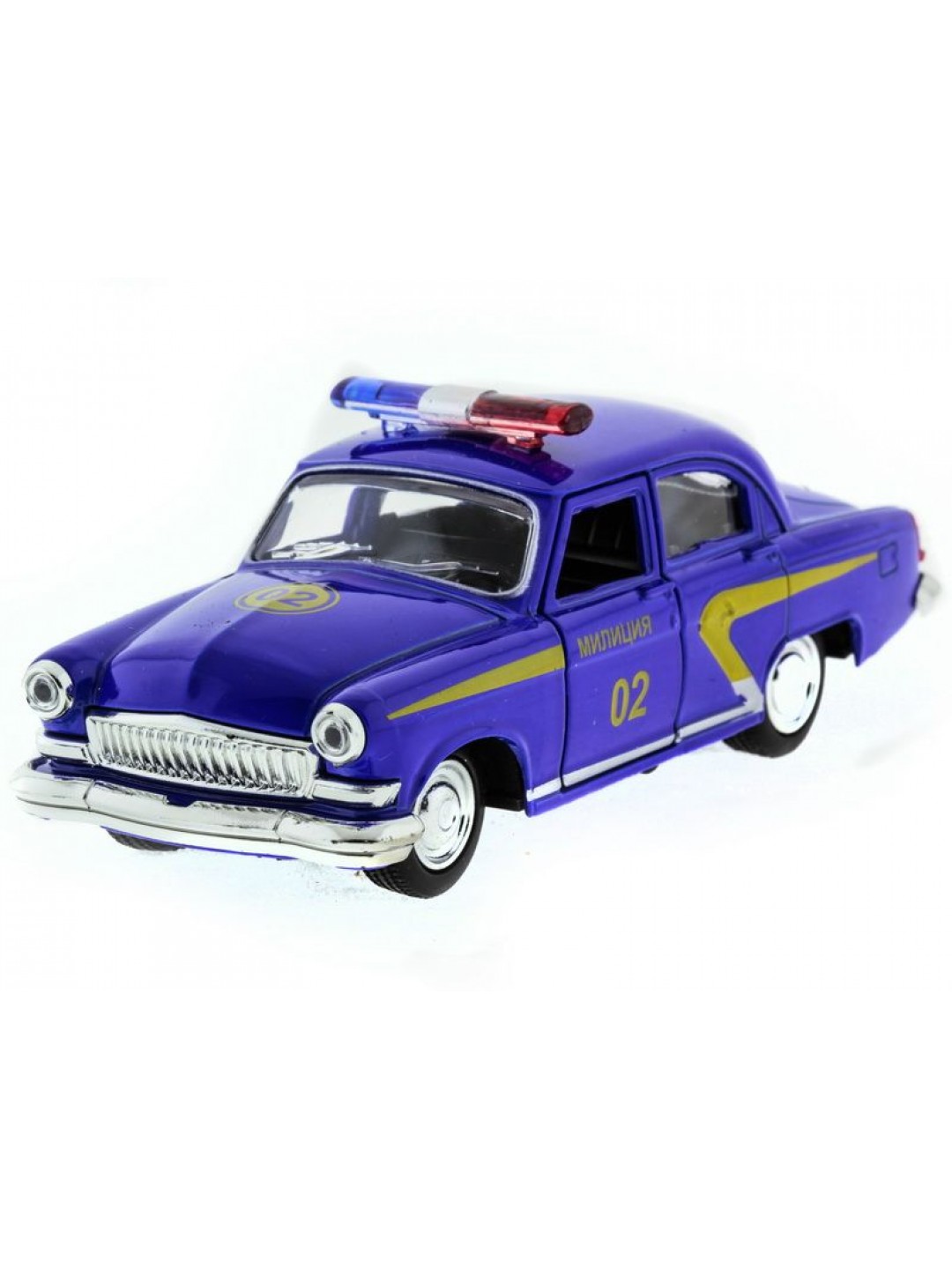 Машина "АВТОПАНОРАМА" инерц. ГАЗ-21 (милиция) 1/43, в/к 14*7*5,5 см