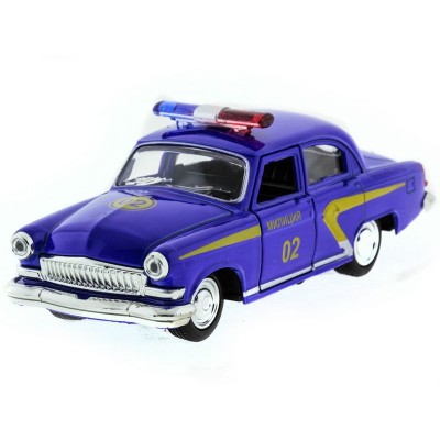 Машина "АВТОПАНОРАМА" инерц. ГАЗ-21 (милиция) 1/43, в/к 14*7*5,5 см