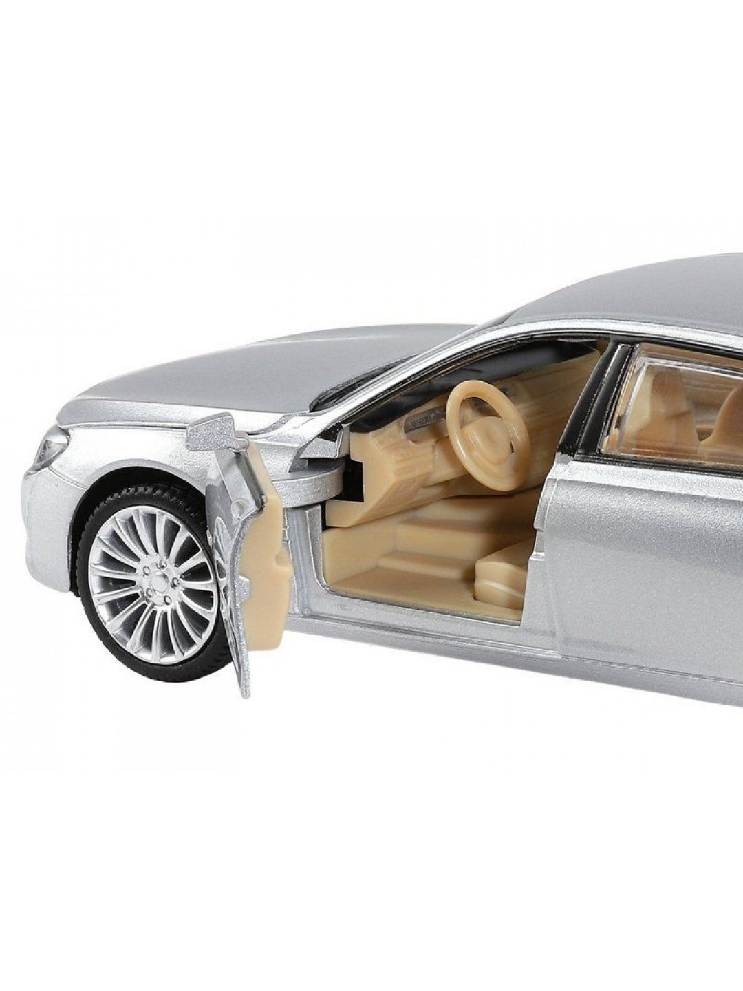 Машина "АВТОПАНОРАМА" BMW 760LI , серебряный, 1/34, свет, звук, инерция, в/к 17,5*13,5*9 см