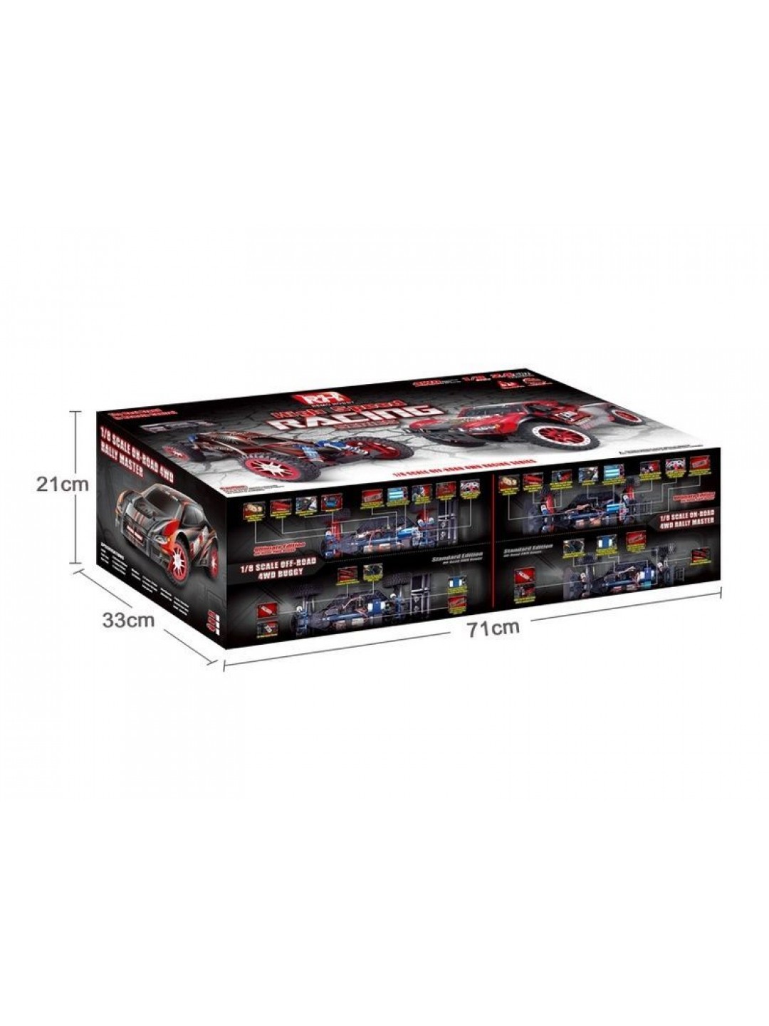 Радиоуправляемая шоссейка Remo Hobby Rally Master Brushless (красная) 4WD 2.4G 1/8 RTR