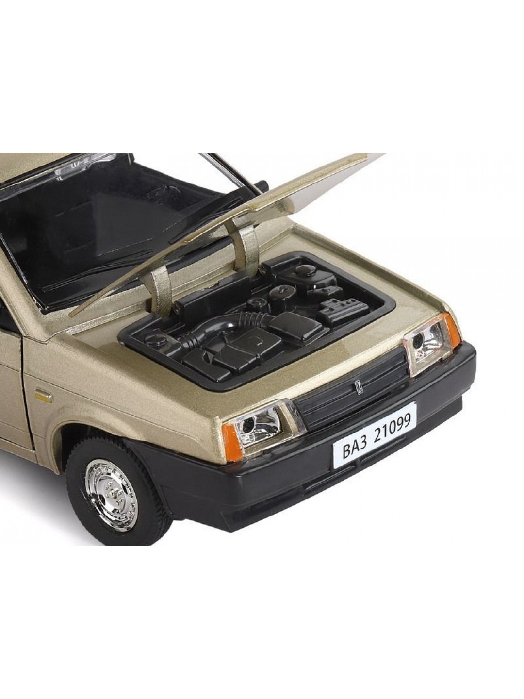 Машина "АВТОПАНОРАМА" ВАЗ 21099, золотой, 1/22, инерция, 24,5*12,5*10,5 см