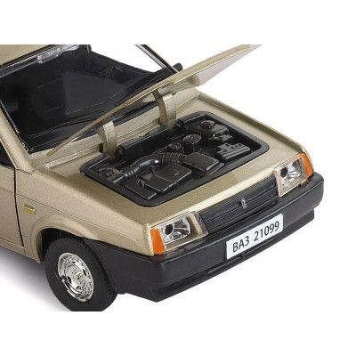 Машина "АВТОПАНОРАМА" ВАЗ 21099, золотой, 1/22, инерция, 24,5*12,5*10,5 см